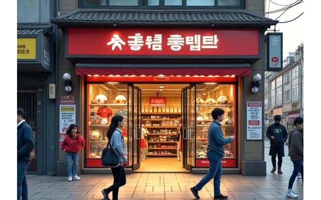 2004년 당시 서울의 작은 스포츠 용품점 외관.